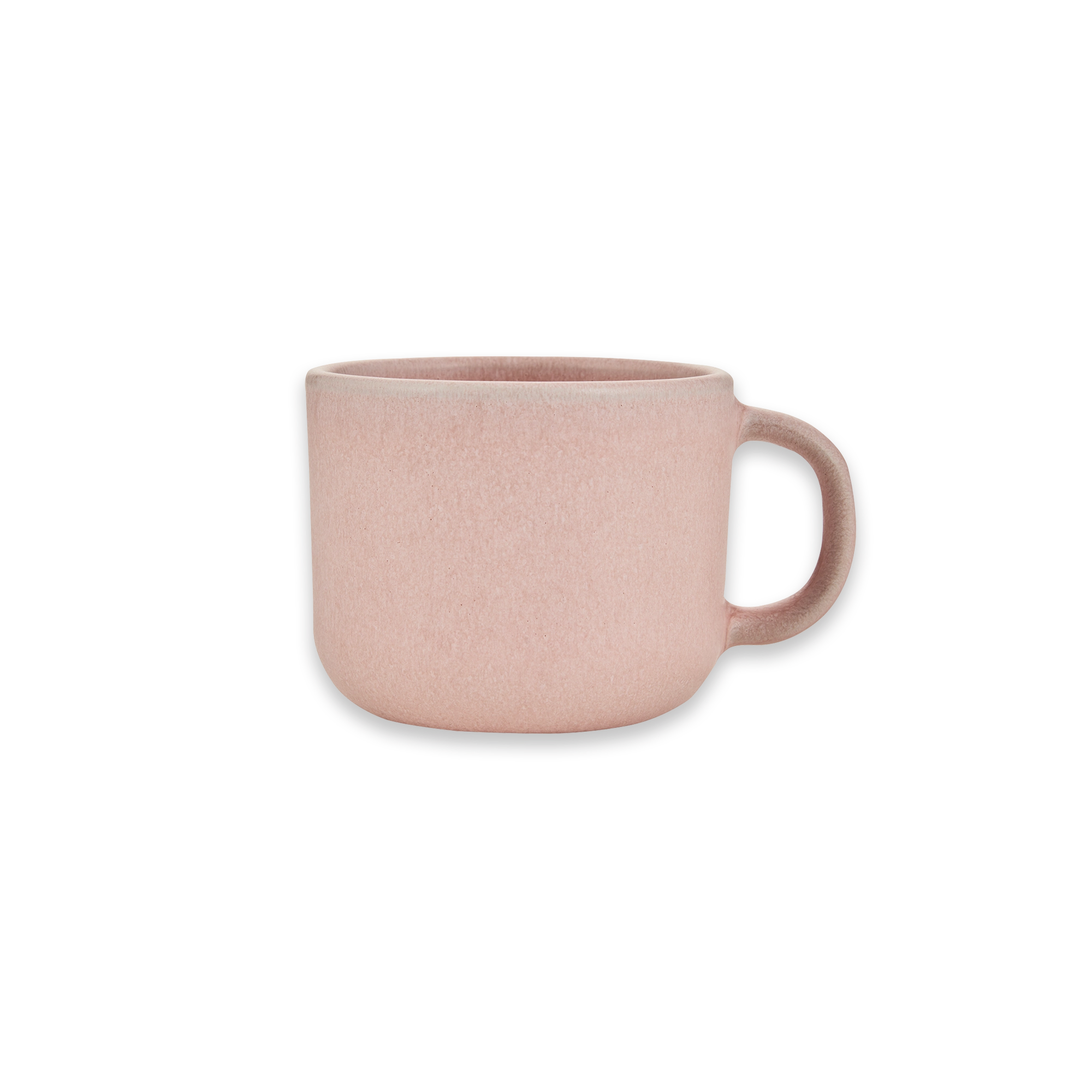 Tea Cup handmade Stoneware Cup with Handle Rose