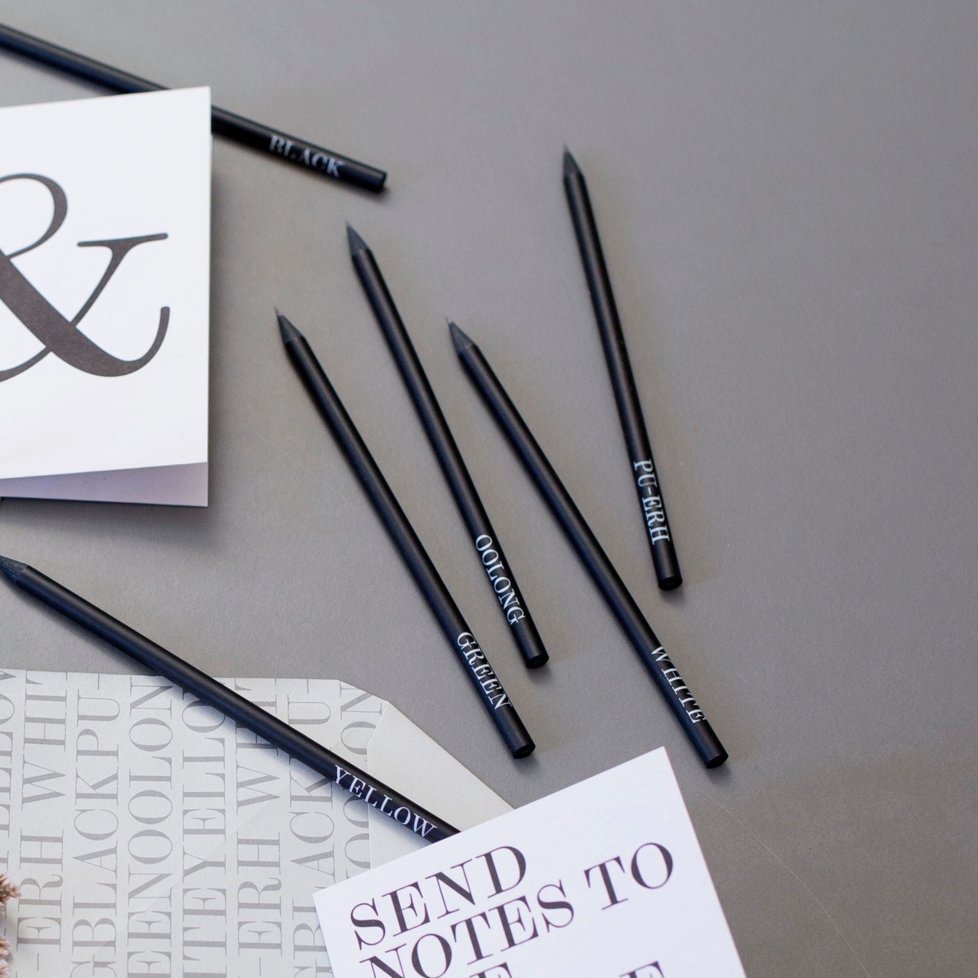 Pencils Pencils Origin Typo Set of 6