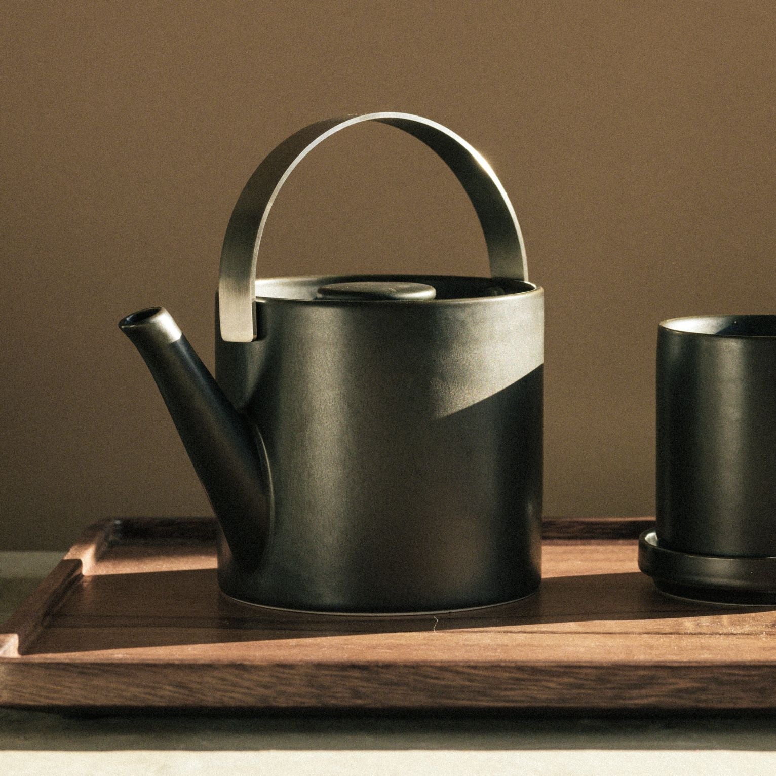 Teapot with Strainer Porcelain Teapot graphite