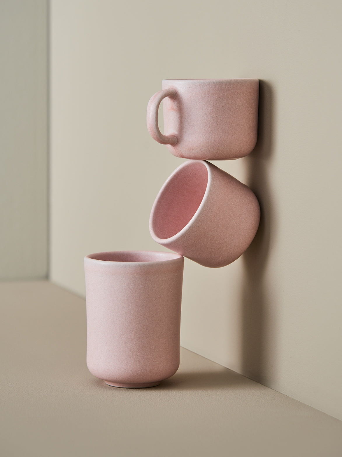 Tea Cup handmade Stoneware Cup Rose